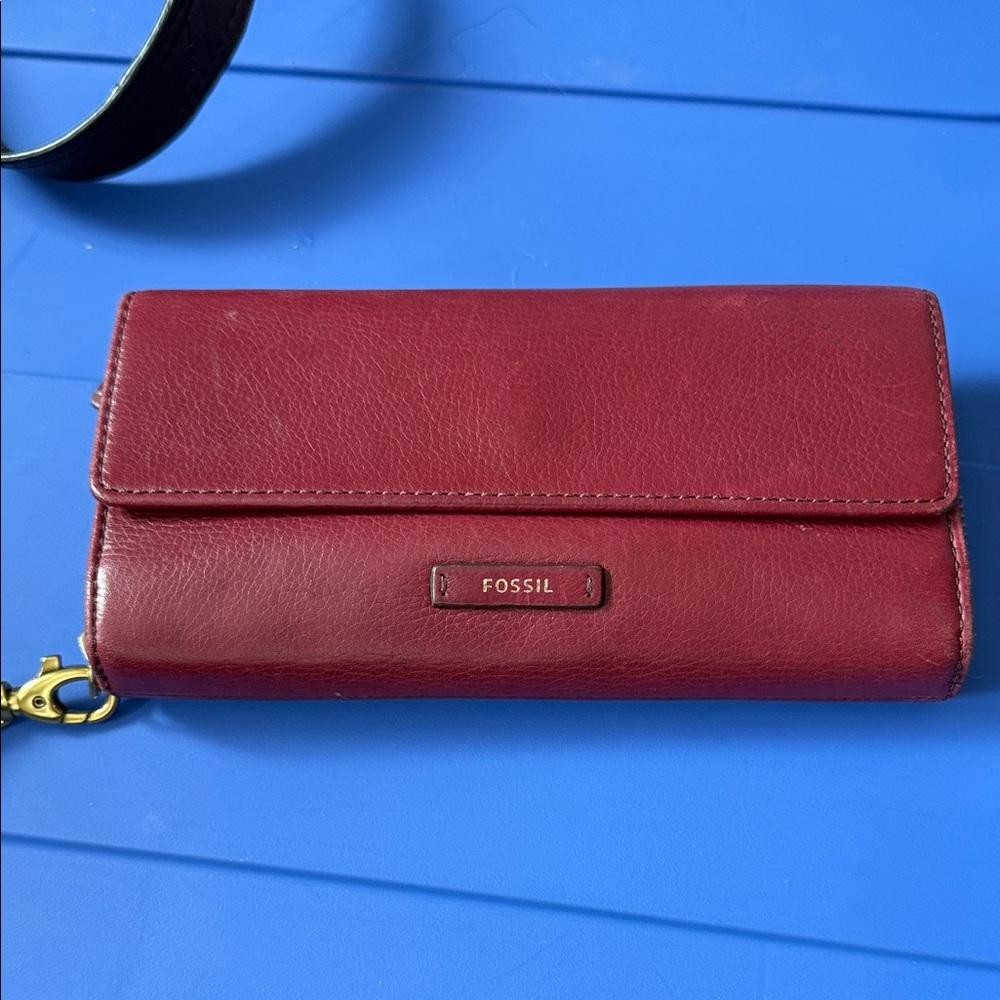 Fossil Burgundy Leather Wallet